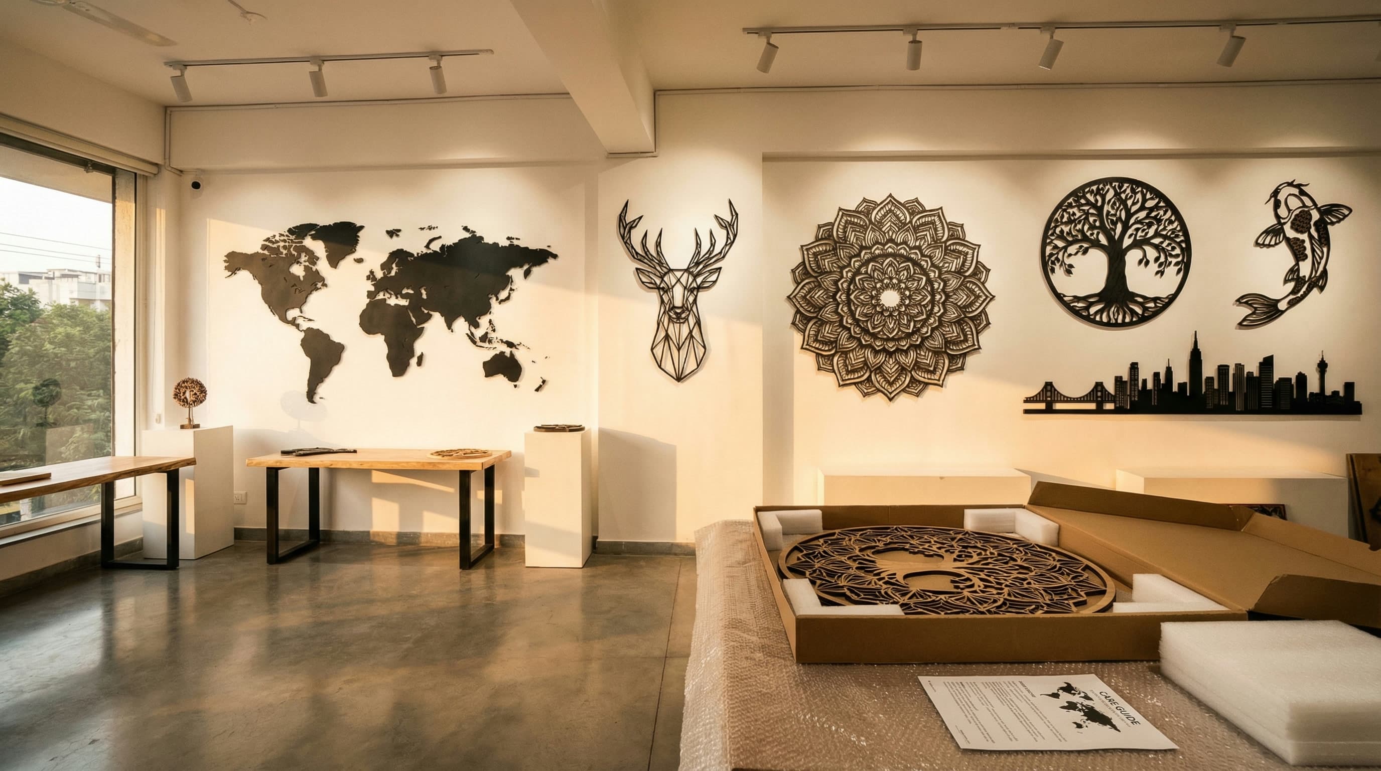 Finished handcrafted furniture piece