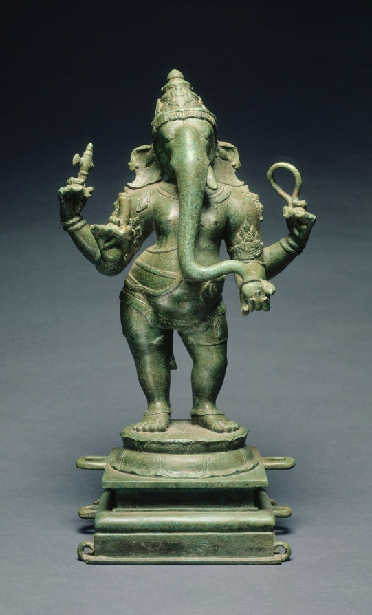 Chola-period bronze Ganesha with elephant head and rounded belly