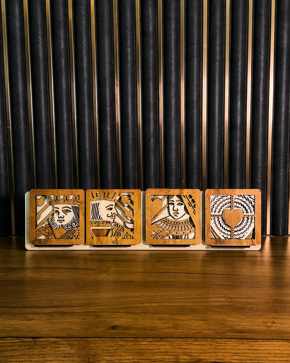Layered Wood Coaster Set