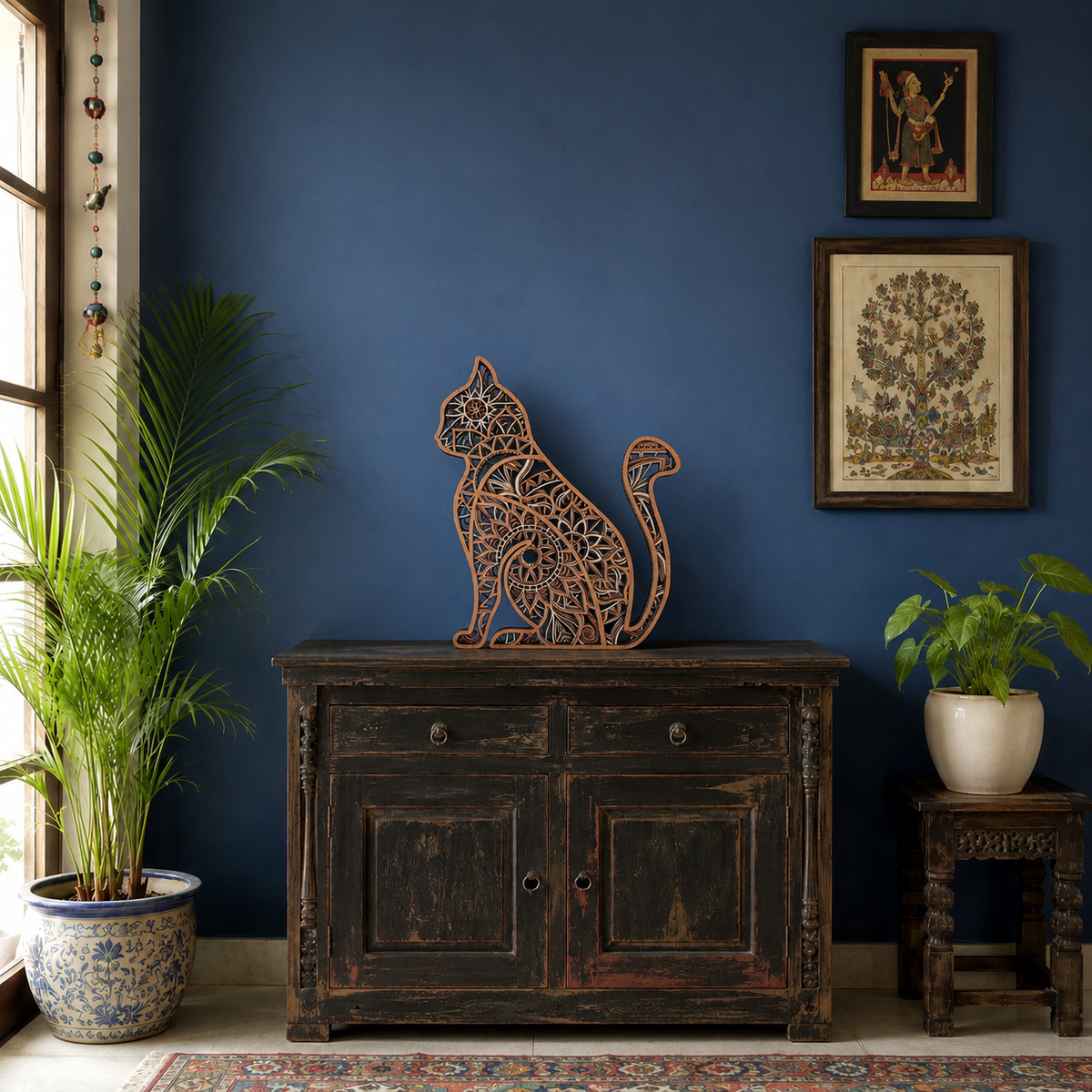 Cat 3D Laser Cut Wooden Wall Art