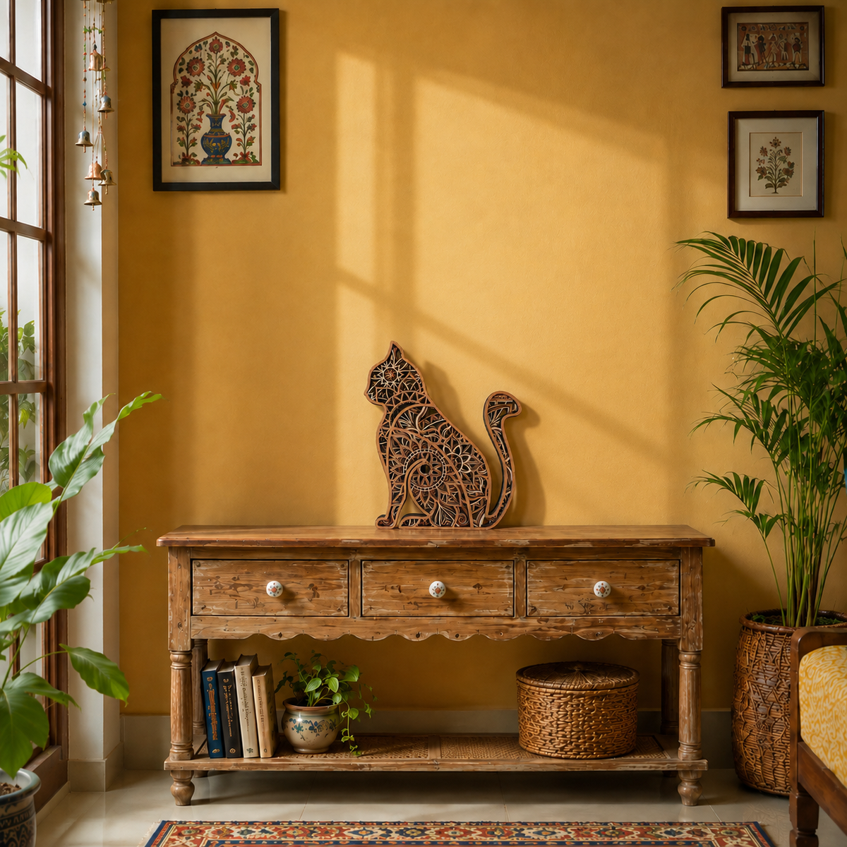 Cat 3D Laser Cut Wooden Wall Art