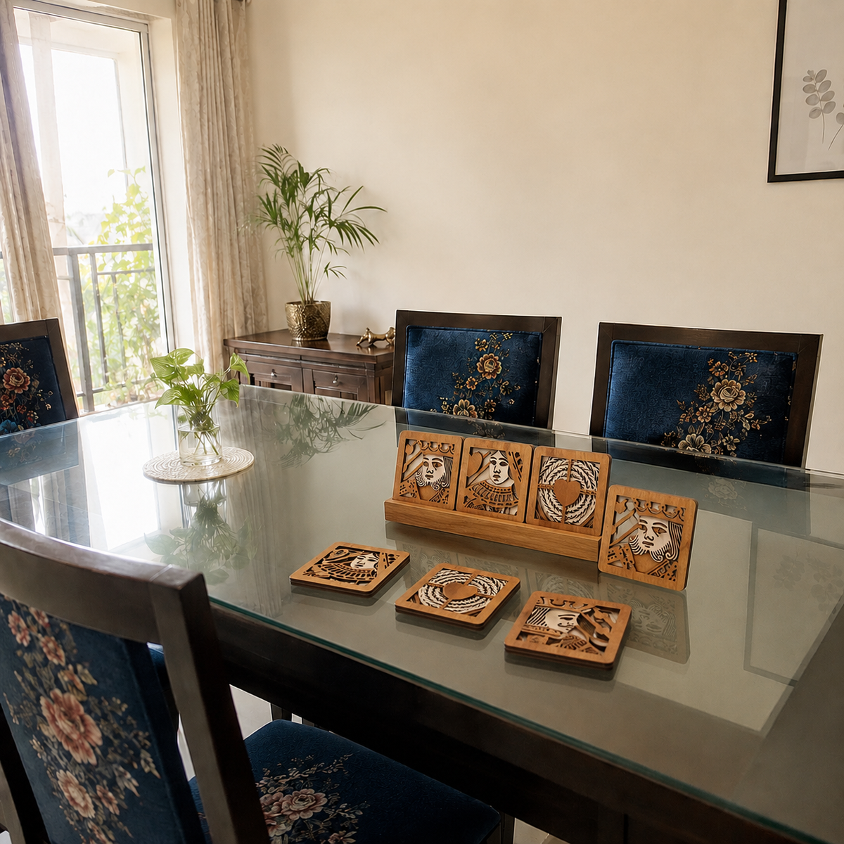 Layered Wood Coaster Set